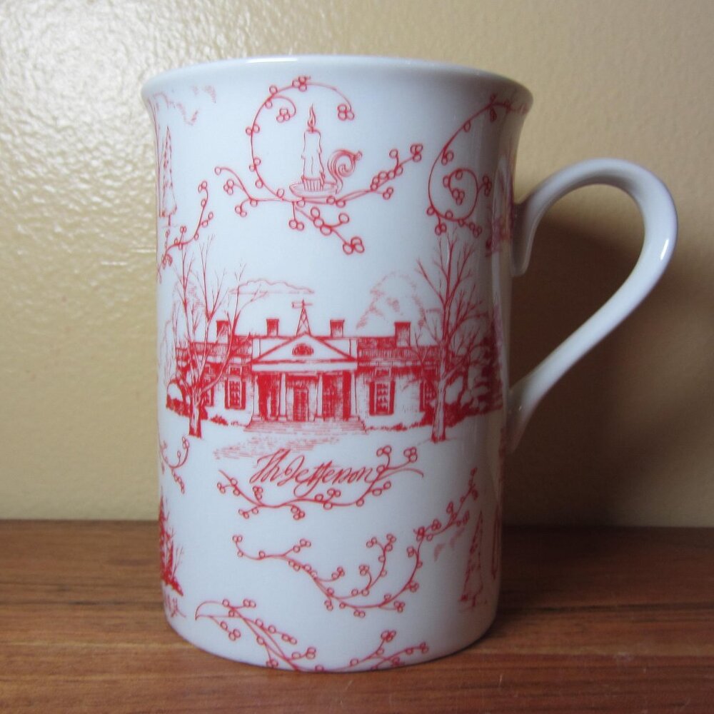 *BOGO mugs* 10 oz thomas jefferson house mug monticello (W5449)